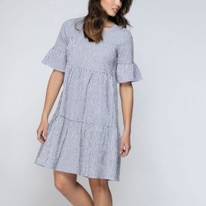 striped, flairy, summer dress